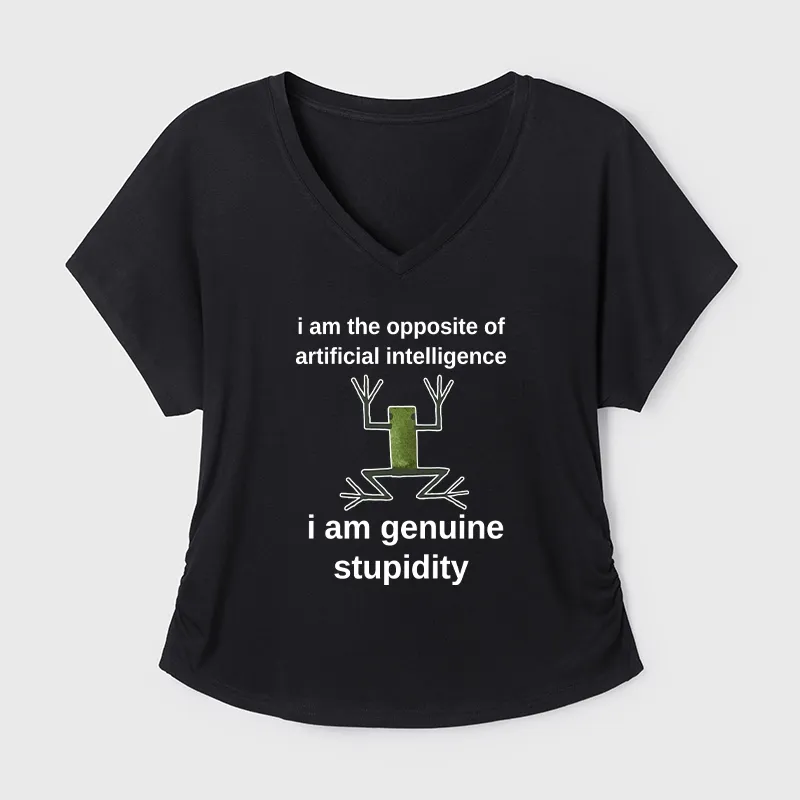 Tokyo-Tiger Genuine Stupidity Frog Meme Modal Dolman Sleeve T-Shirt