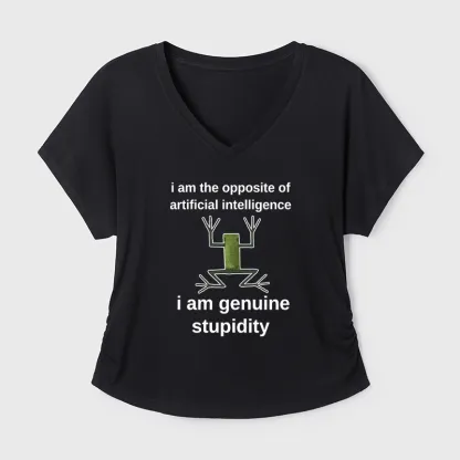 Tokyo-Tiger Genuine Stupidity Frog Meme Modal Dolman Sleeve T-Shirt