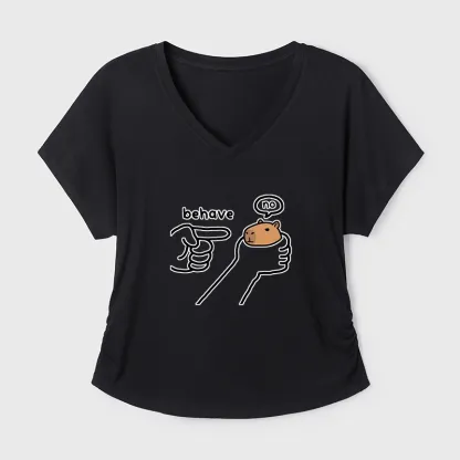 Tokyo-Tiger Dishonest Capybara Modal Dolman Sleeve T-Shirt