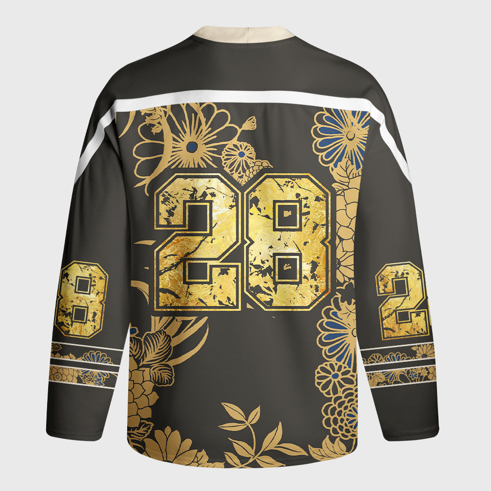 Tokyo-Tiger Samurai Black Cat Long-Sleeve Hockey Jersey
