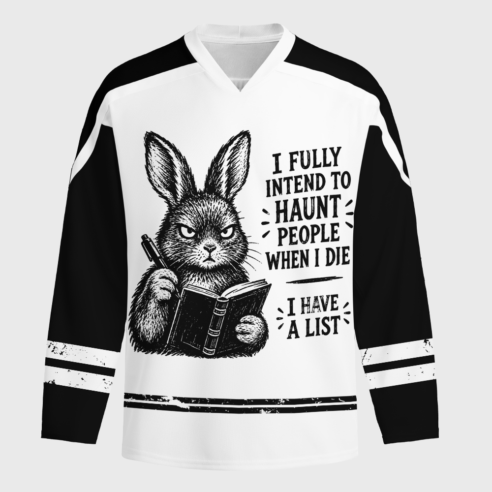 Tokyo-Tiger Dark Humor Bunny Long-Sleeve Hockey Jersey
