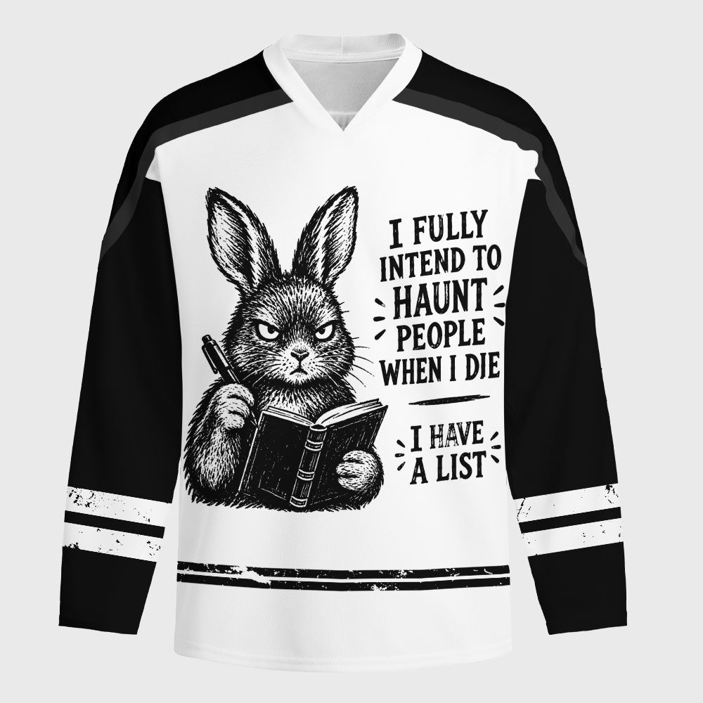 Tokyo-Tiger Dark Humor Bunny Long-Sleeve Hockey Jersey