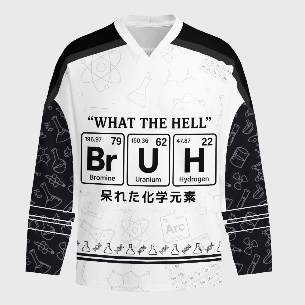Tokyo-Tiger Funny Science Pun BrUH Element Long-Sleeve Hockey Jersey