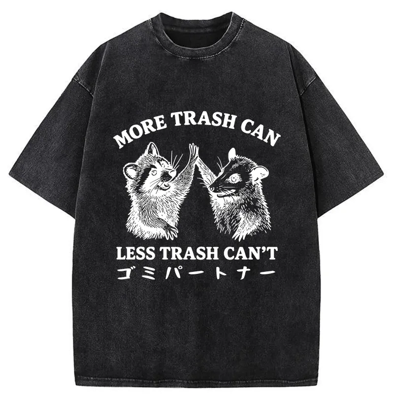 Tokyo-Tiger Trash Friends Funny Washed T-Shirt