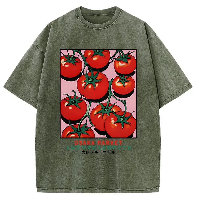 Tokyo-Tiger Osaka Market Tomato Washed T-Shirt