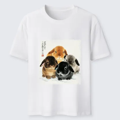 Tokyo-Tiger The Ink Wash Rabbit Is Watching You Classic T-Shirt