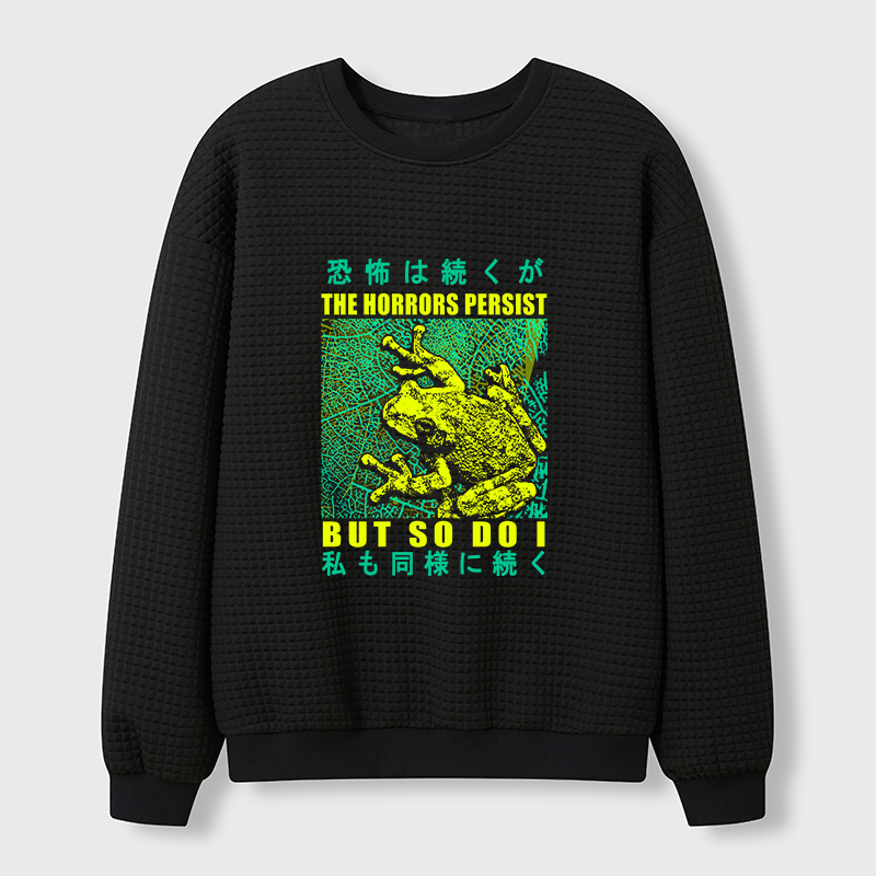 Tokyo-Tiger The Horrors Persist Frog Waffle Sweatshirt