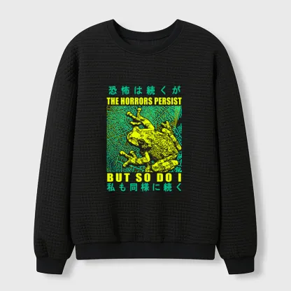 Tokyo-Tiger The Horrors Persist Frog Waffle Sweatshirt