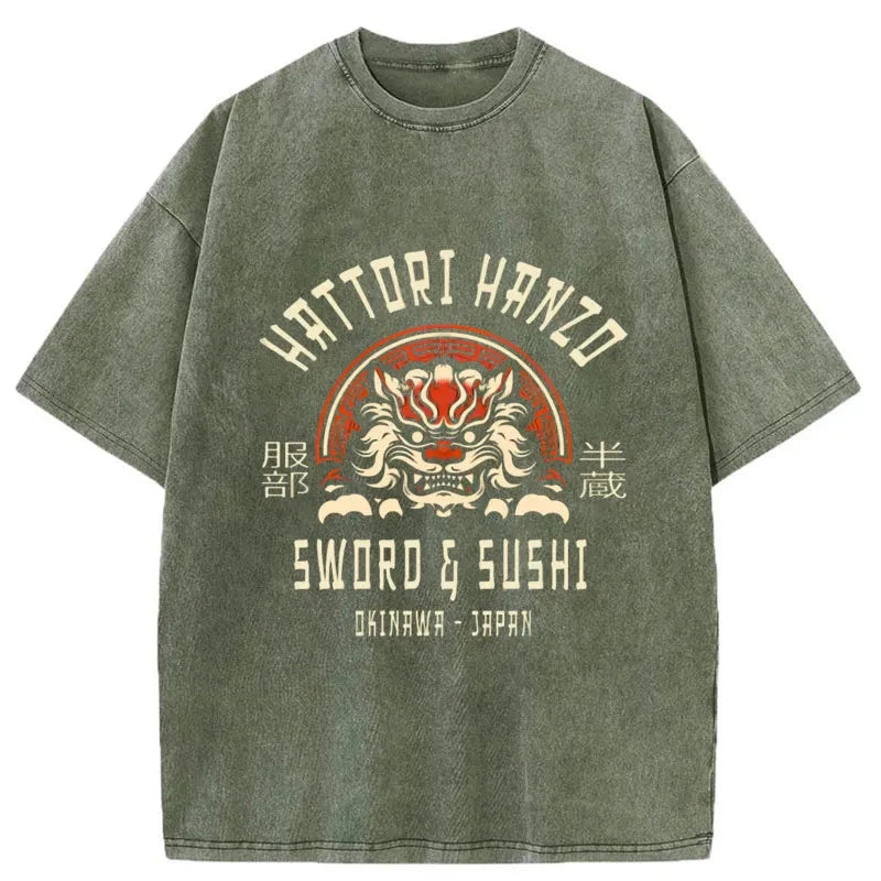 Tokyo-Tiger Hattori Hanzo Sword Washed T-Shirt