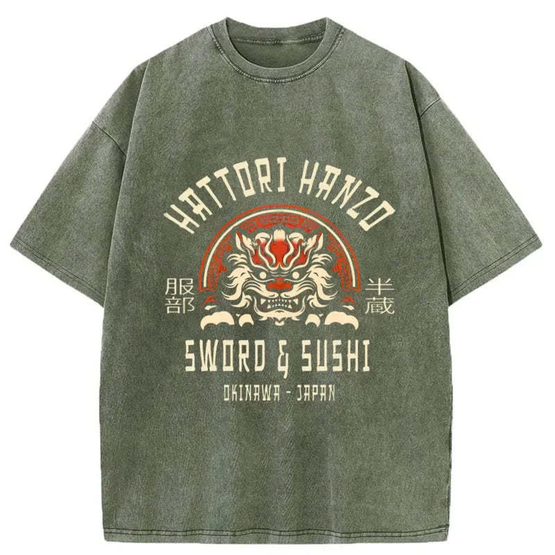 Tokyo-Tiger Hattori Hanzo Sword Washed T-Shirt