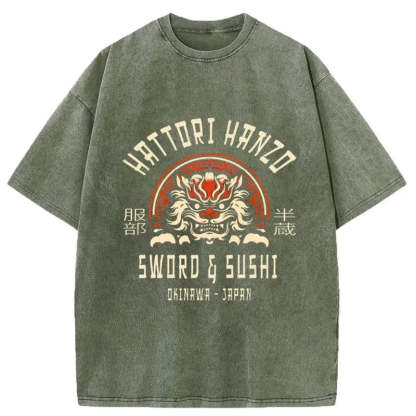 Tokyo-Tiger Hattori Hanzo Sword Washed T-Shirt