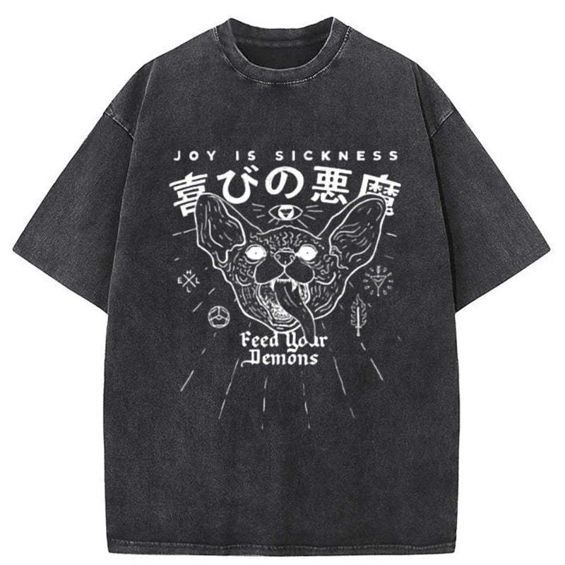 Tokyo-Tiger Joy Is Sickness Washed T-Shirt Sale