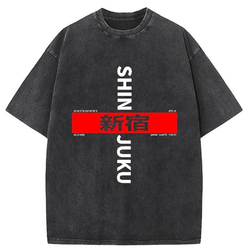 Tokyo-Tiger Shinjuku Prefecture Japan Washed T-Shirt