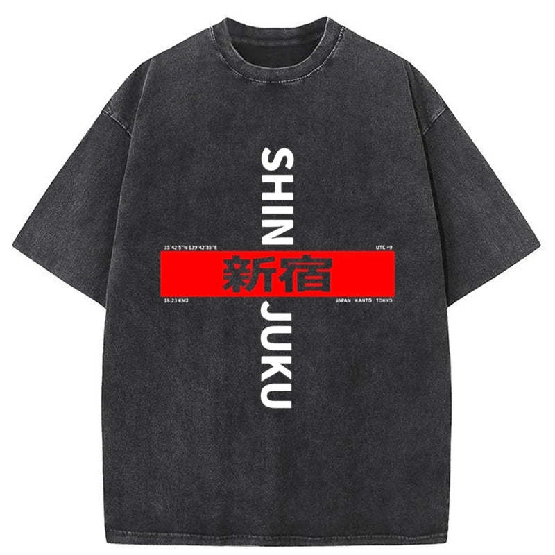 Tokyo-Tiger Shinjuku Prefecture Japan Washed T-Shirt