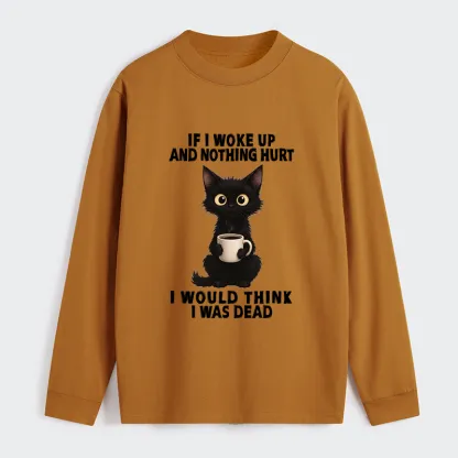 Tokyo-Tiger Funny Cute Black Cat And Coffee Meme Classic Long Sleeve T-Shirt