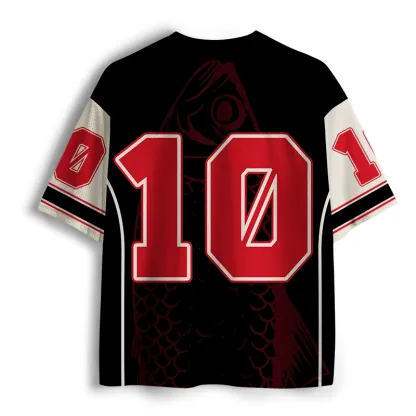 Tokyo-Tiger Red Tsukiji Fish Market Mesh Jersey