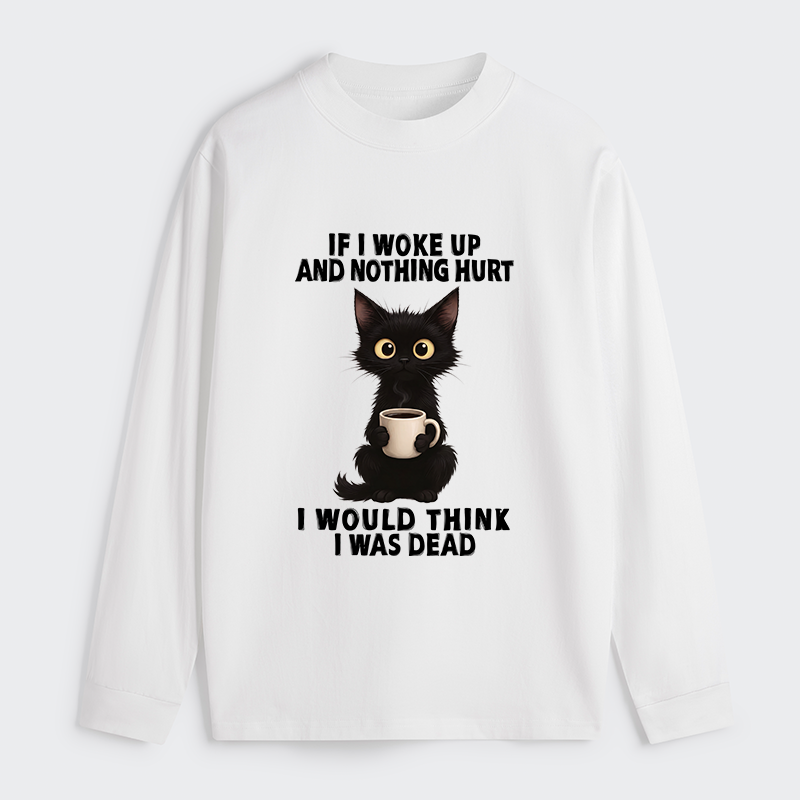 Tokyo-Tiger Funny Cute Black Cat And Coffee Meme Classic Long Sleeve T-Shirt