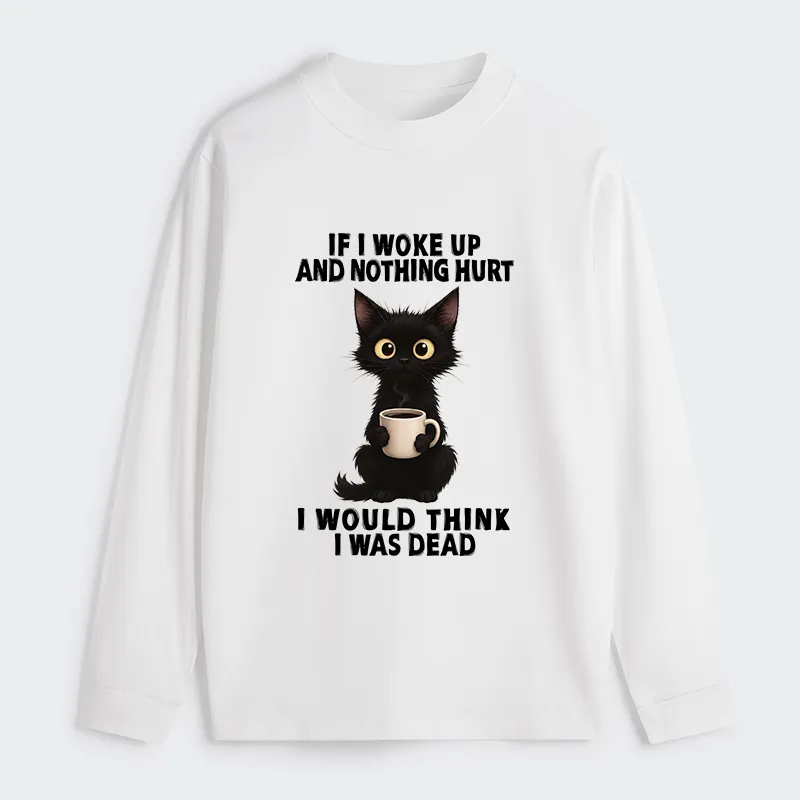 Tokyo-Tiger Funny Cute Black Cat And Coffee Meme Classic Long Sleeve T-Shirt