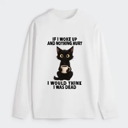Tokyo-Tiger Funny Cute Black Cat And Coffee Meme Classic Long Sleeve T-Shirt