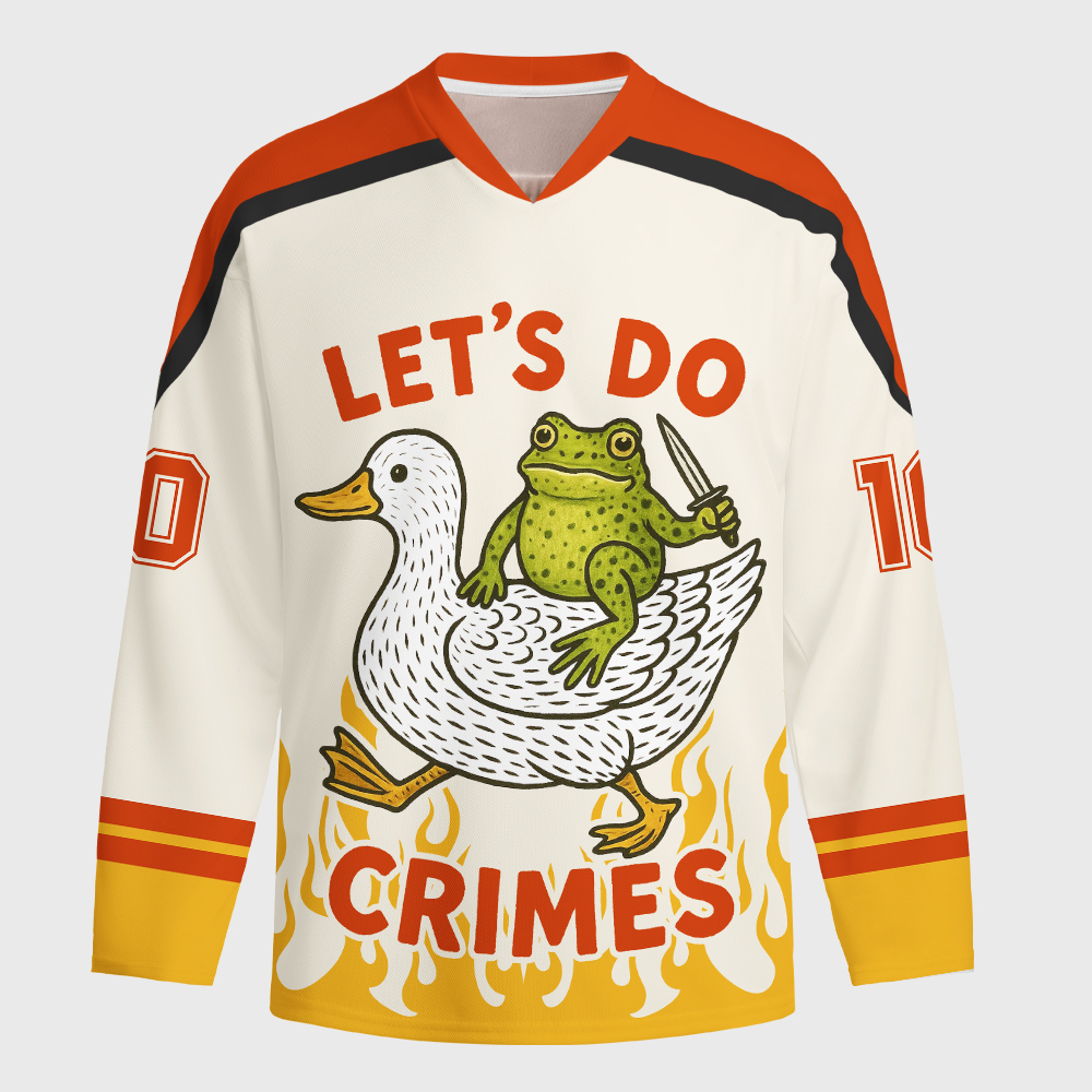 Tokyo-Tiger Let's Do Crimes Long-Sleeve Hockey Jersey