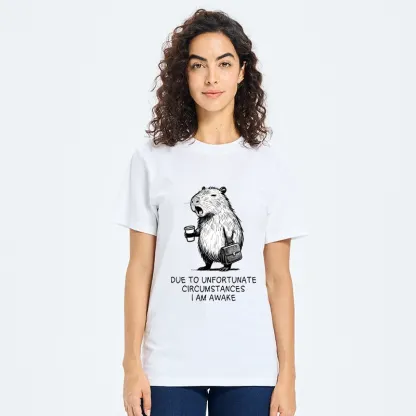 Tokyo-Tiger Capybara Is Awake Against Its Will Classic T-Shirt