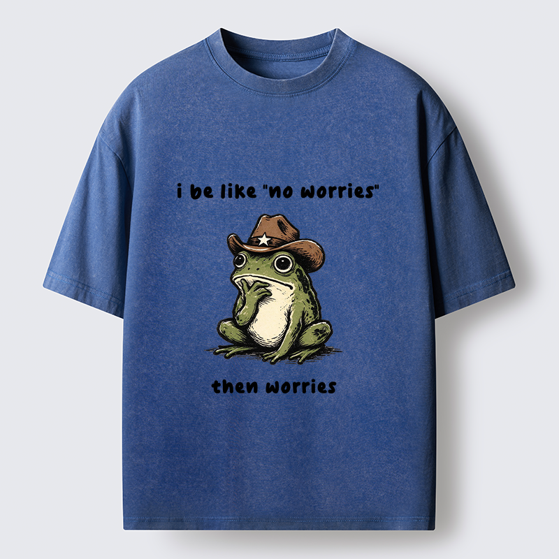Tokyo-Tiger Western Frog Anxious Vibe Washed T-Shirt