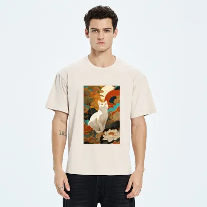 Tokyo-Tiger White Guardian Of The Vermilion Sun Washed T-Shirt