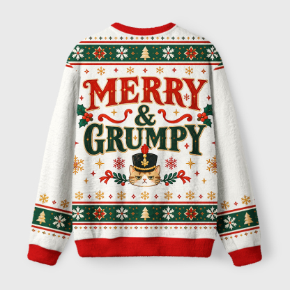 Tokyo-Tiger Cat Guard Fuzzy Christmas Ugly Sweatshirt