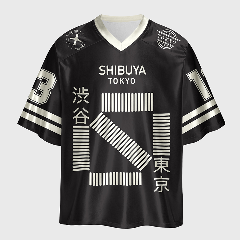 Tokyo-Tiger Trip To Tokyo Glossy Oversized Jersey