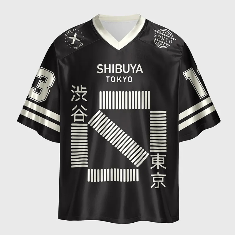 Tokyo-Tiger Trip To Tokyo Glossy Oversized Jersey