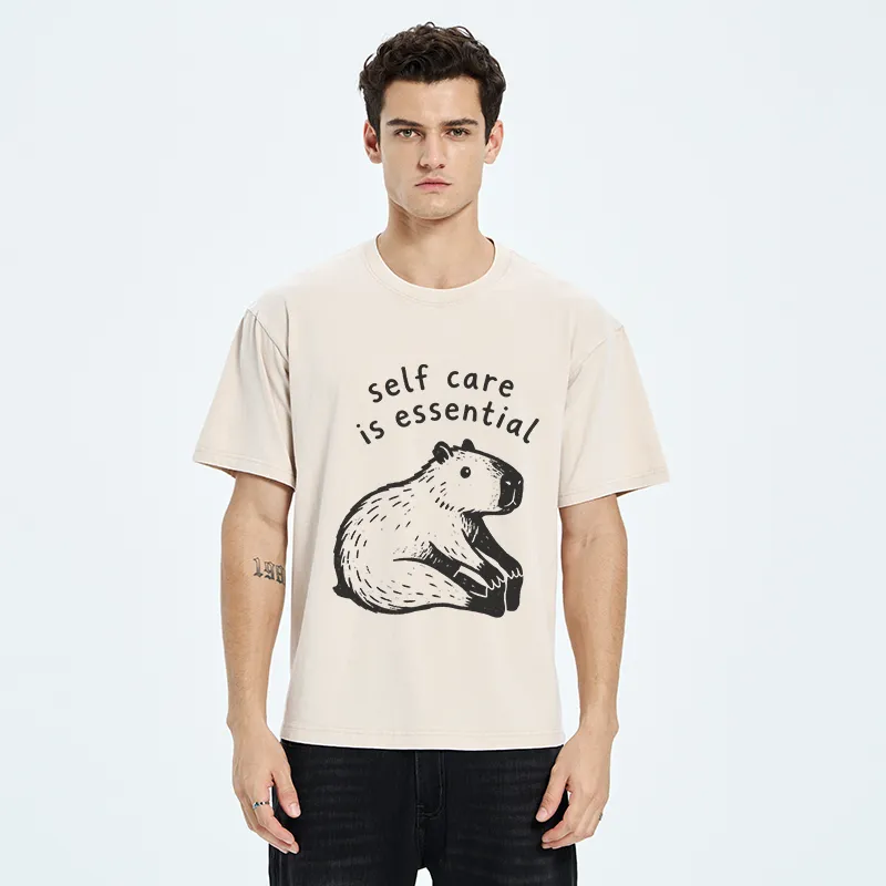 Tokyo‑Tiger Chill Capybara Meme Washed T‑Shirt