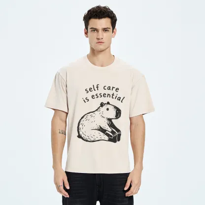 Tokyo‑Tiger Chill Capybara Meme Washed T‑Shirt