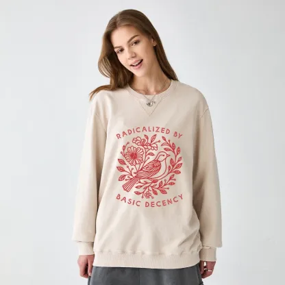 Tokyo-Tiger Pigeon That Was Moved Washed Terry Sweatshirt