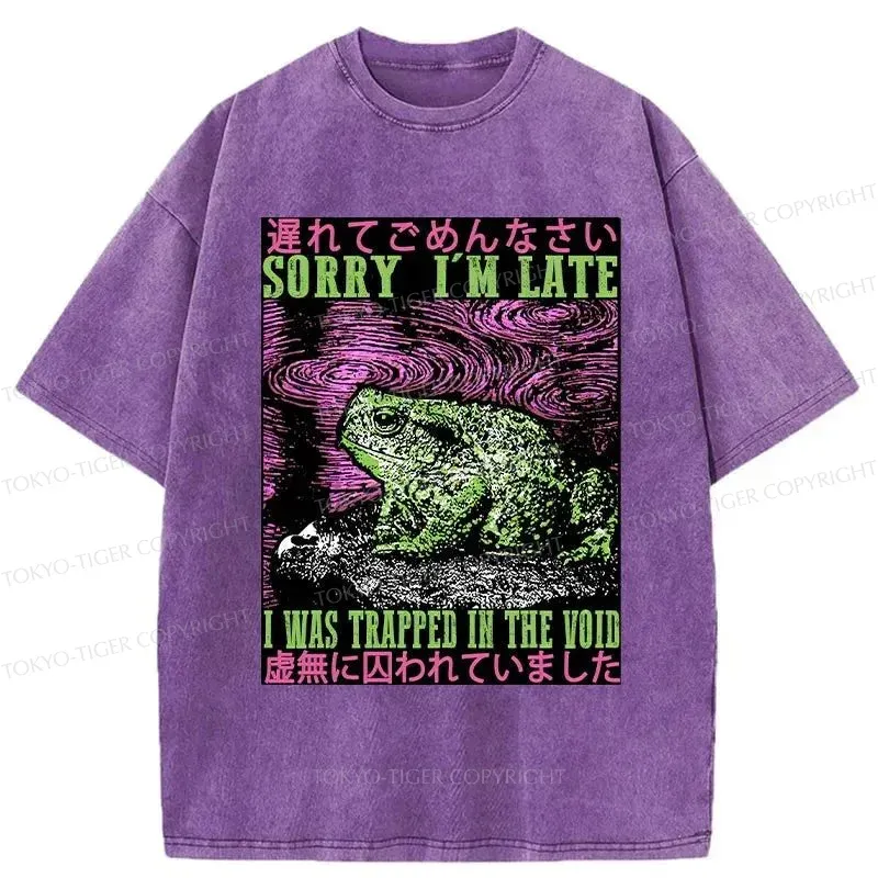 Tokyo-Tiger Frogs Trapped In The Void Washed T-Shirt Sale