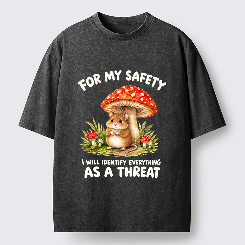 Tokyo-Tiger Wary Little Forest Mouse Meme Washed T-Shirt