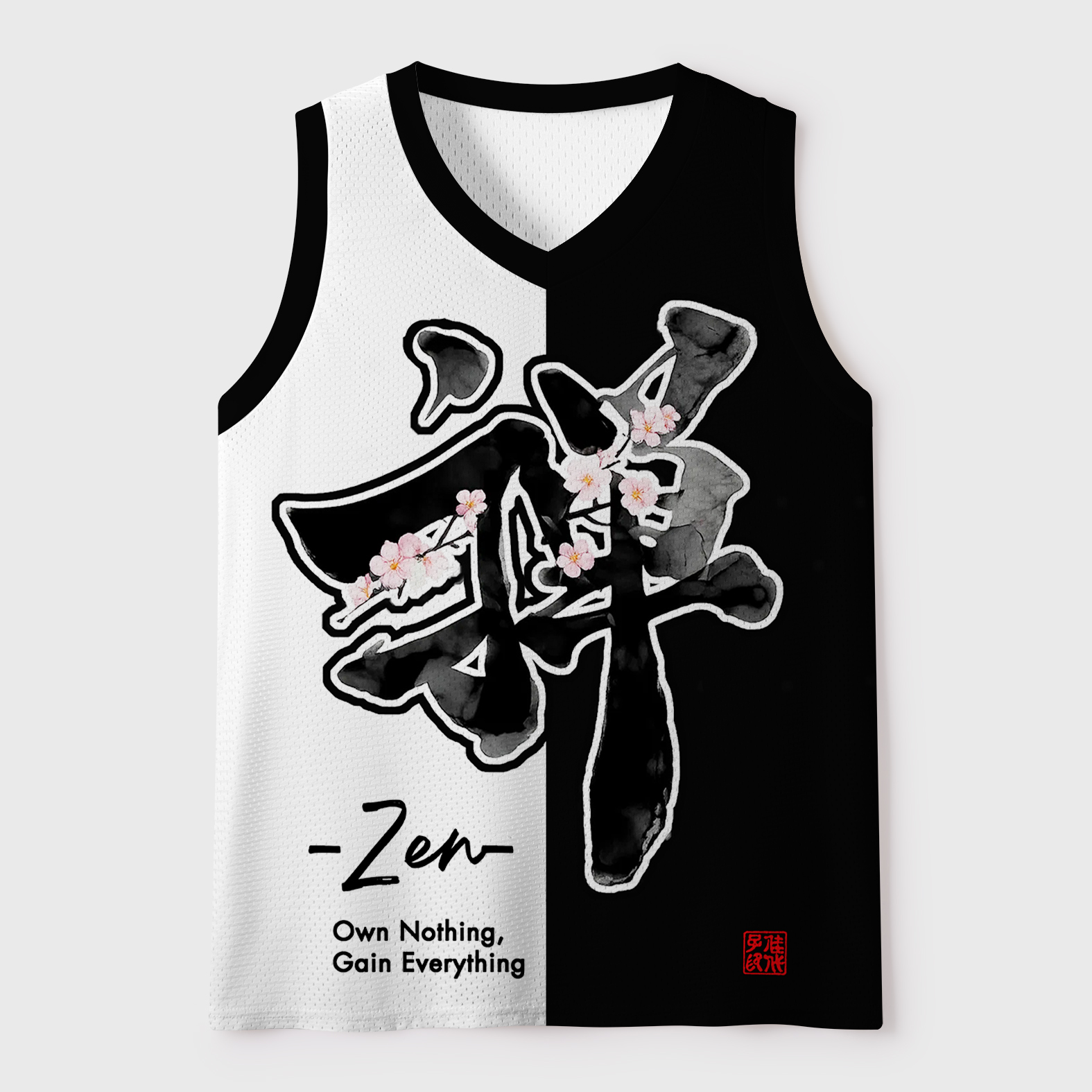 Tokyo-Tiger Zen And The Flower Mesh Tank Top