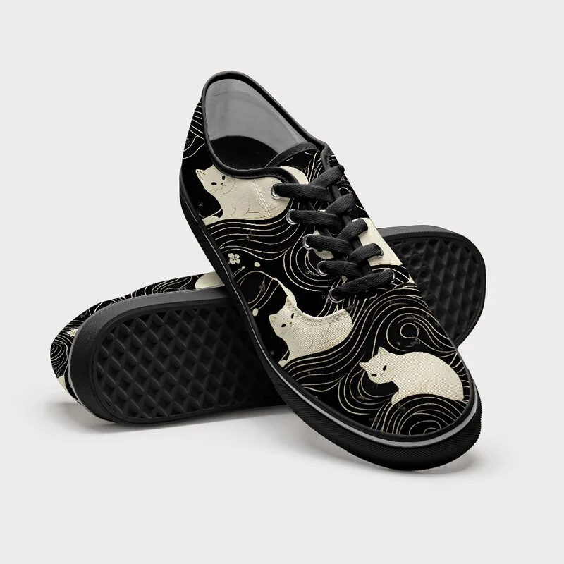 Tokyo-Tiger Mysterious Cat Canvas Shoes