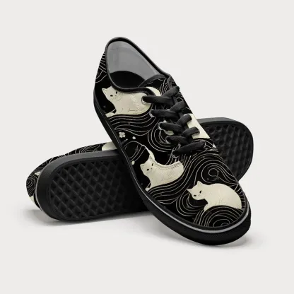 Tokyo-Tiger Mysterious Cat Canvas Shoes