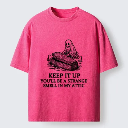 Tokyo‑Tiger Funny Ghost Prank Washed T-Shirt