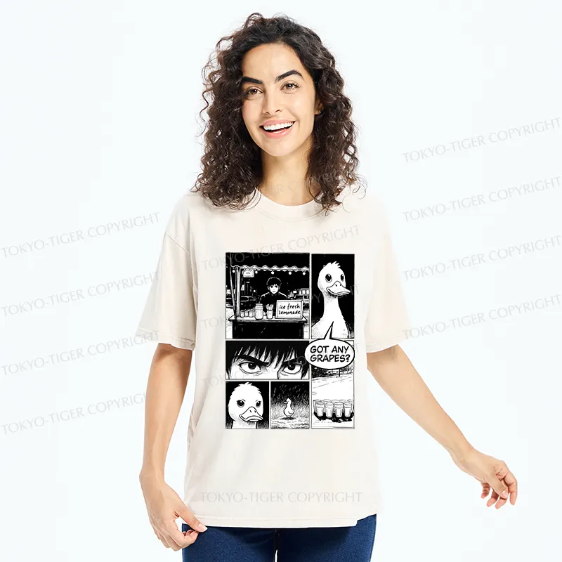 Tokyo-Tiger Duck And Lemonade Washed T-Shirt