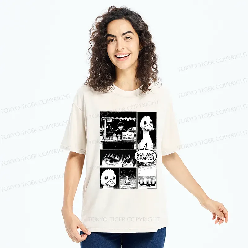 Tokyo-Tiger Duck And Lemonade Washed T-Shirt