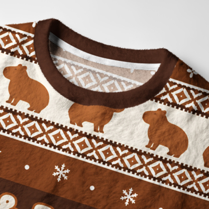 Tokyo-Tiger Cute Capybara Christmas Ugly Sweatshirt