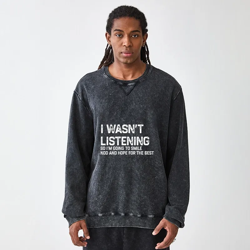 Tokyo-Tiger Indifferent To Everything Washed Terry Sweatshirt