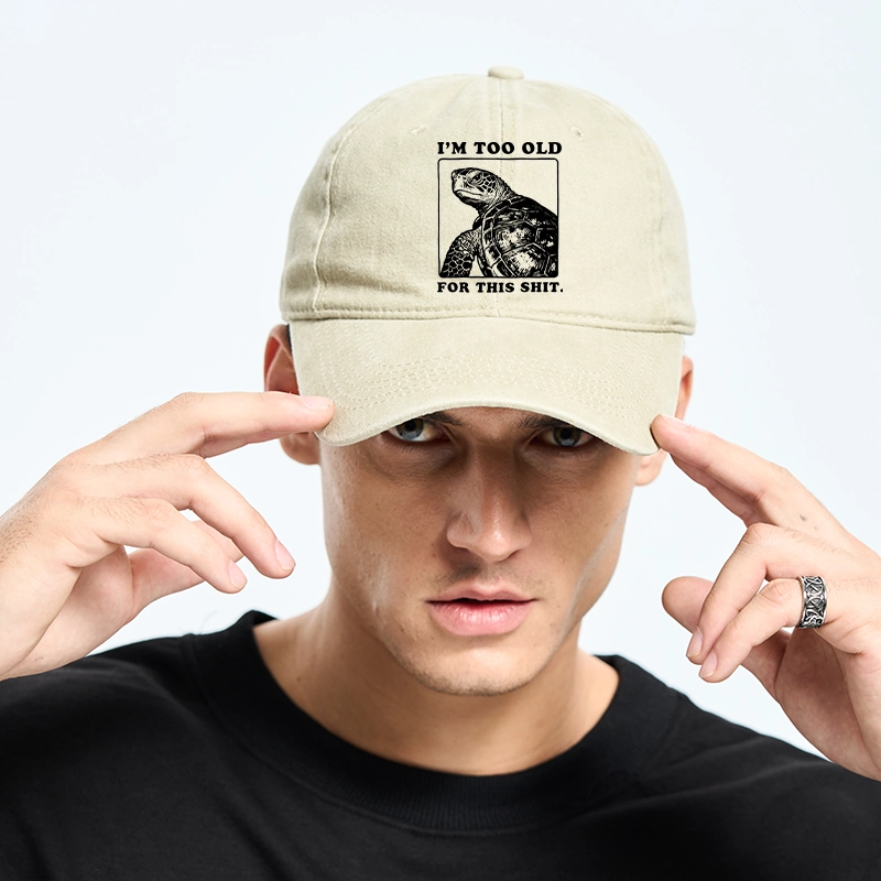 Tokyo-Tiger Turtle I Quit Meme Energy Washed Cap