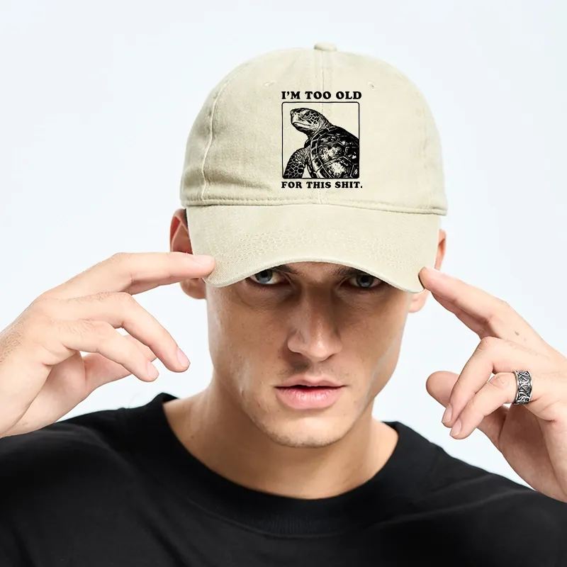 Tokyo-Tiger Turtle I Quit Meme Energy Washed Cap