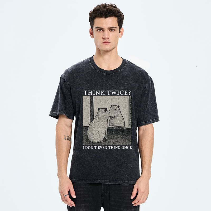 Tokyo-Tiger Capybara That Doesn't Think Washed T-Shirt