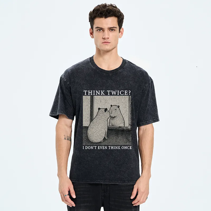 Tokyo-Tiger Capybara That Doesn't Think Washed T-Shirt