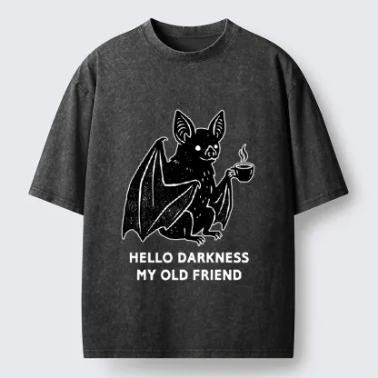 Tokyo‑Tiger Funny Coffee Bat Washed T‑Shirt