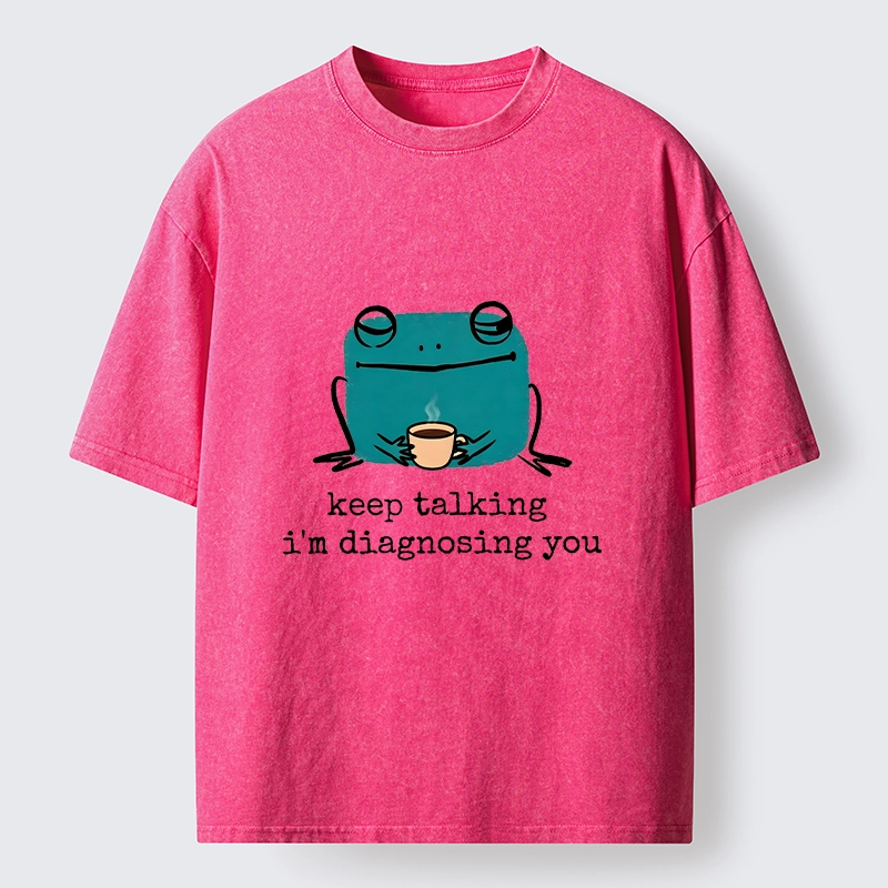 Tokyo‑Tiger Diagnosing Frog Meme Washed T‑Shirt