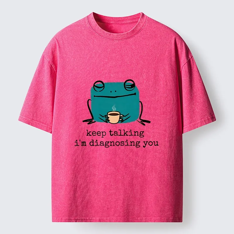 Tokyo‑Tiger Diagnosing Frog Meme Washed T‑Shirt